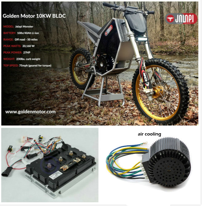 48V 10kw Electric Motorcycle BLDC Motor, Air Cooling.