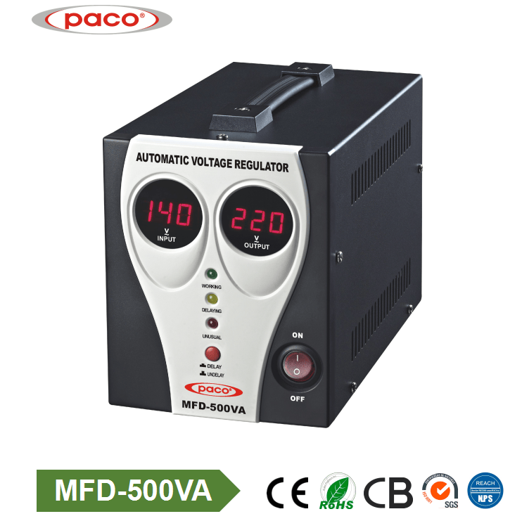 Automatic Voltage Regulator Digital display Mfd500va AC Regulator