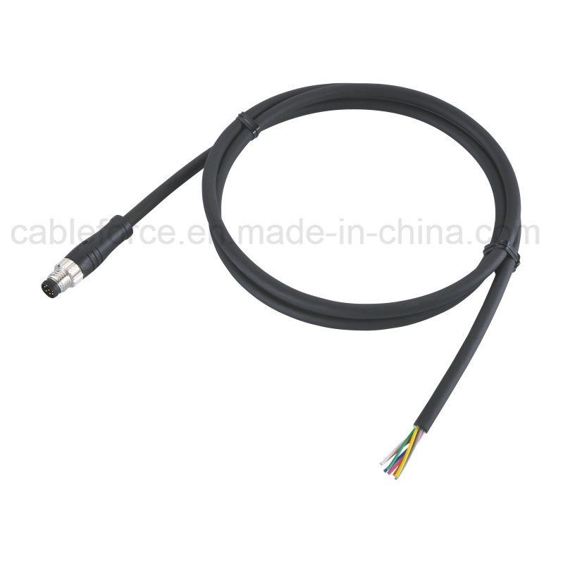 M8 8pin Male Straight CNC Screw Connector for Robotic Systems with Ce Certification