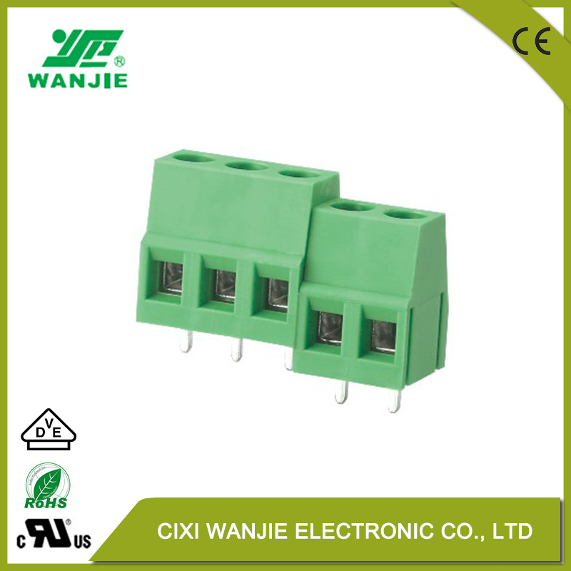 PCB Terminal Block Screw Connector with High Voltage Wj128/128r/128e, Pitch 5.0/5.08mm