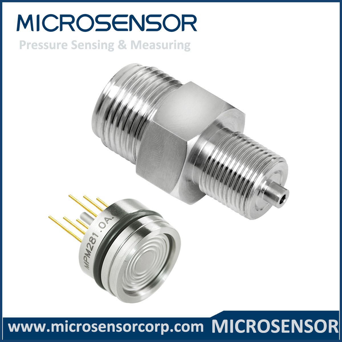 Comapct Piezoresistive Microfluidic Pressure Sensor MPM281