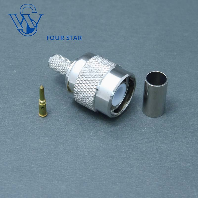 TNC Male Plug Crimp Connector for Rg58 Cable