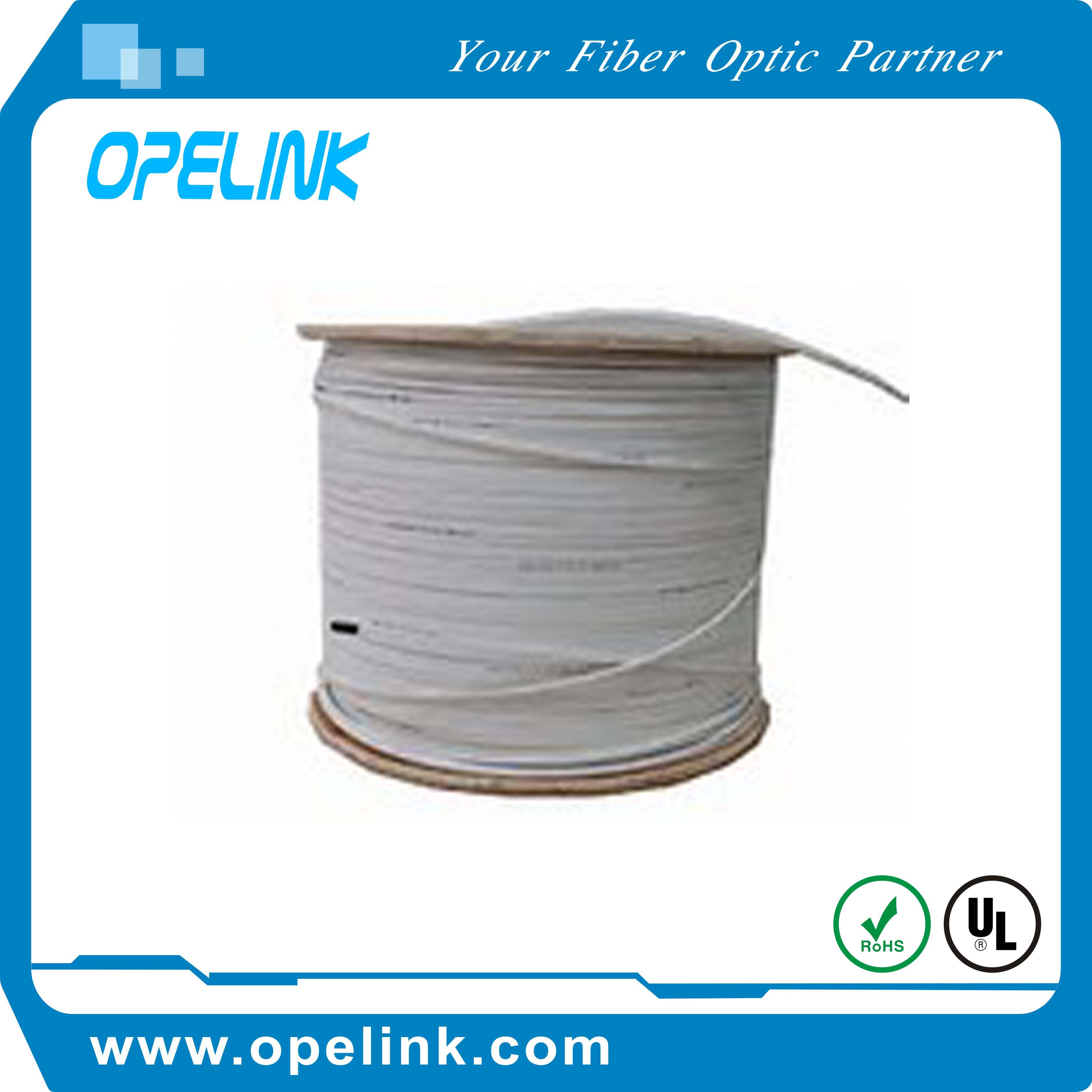 Round FTTH 1 Core Optcial Fiber Cable Drop Cable Without Massager