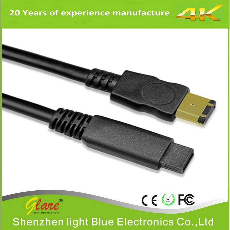 6FT 6p/9p IEEE 1394 Black Firewire Cable