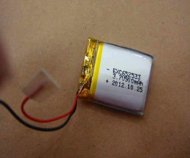 652533pl 500mAh Rechargeable Li-Polymer Battery