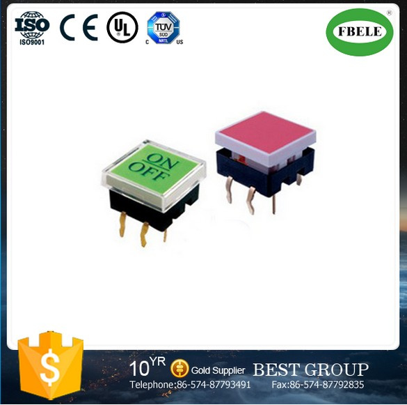High Quality 12*12mm Small Square Momentary Tact Switch with LED, SMD Tactile Switch