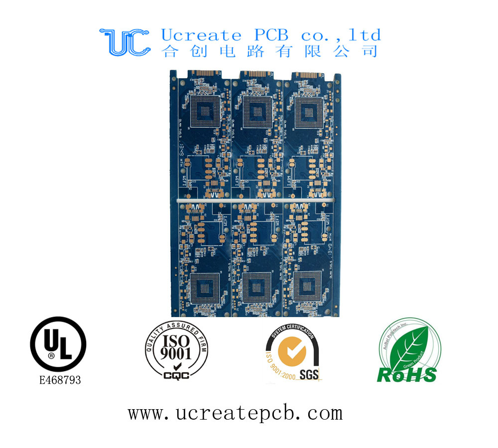 Good Blue Soldermask PCB Circuit Board with RoHS
