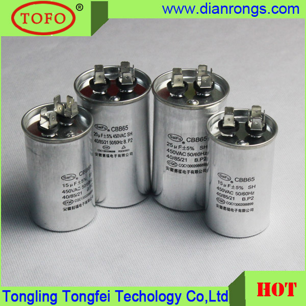 High Insulation Resistance AC Motor Running Sh Capacitor Cbb65