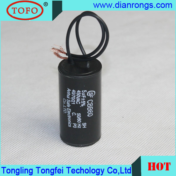 Cbb60 Capacitor 6UF 450V AC Capacitors in Stock