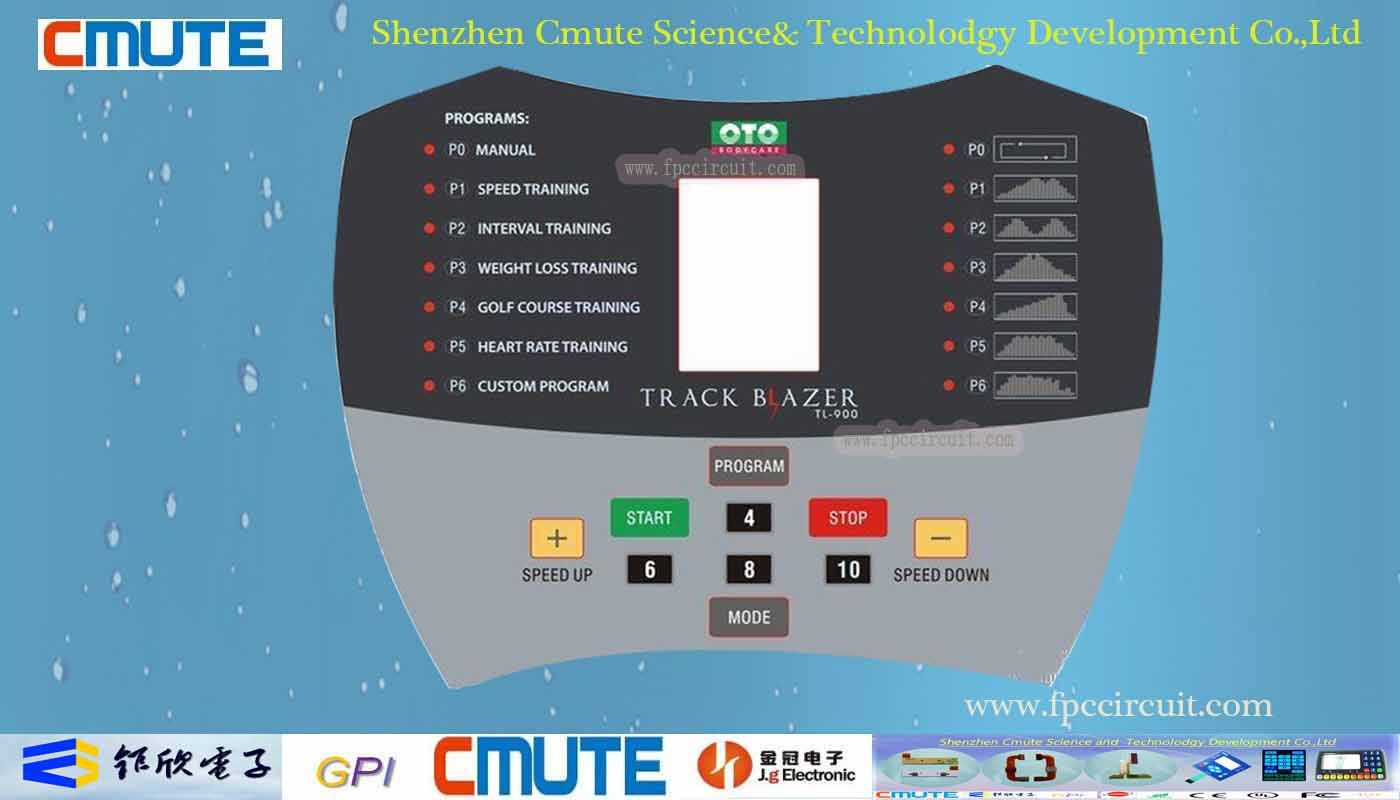 Healthy Sports Machine Control Panel Membrane Switch Keyboard