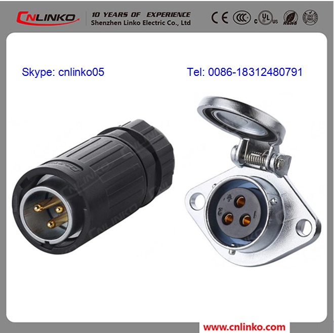 3 Pin IP65 Waterproof Connector