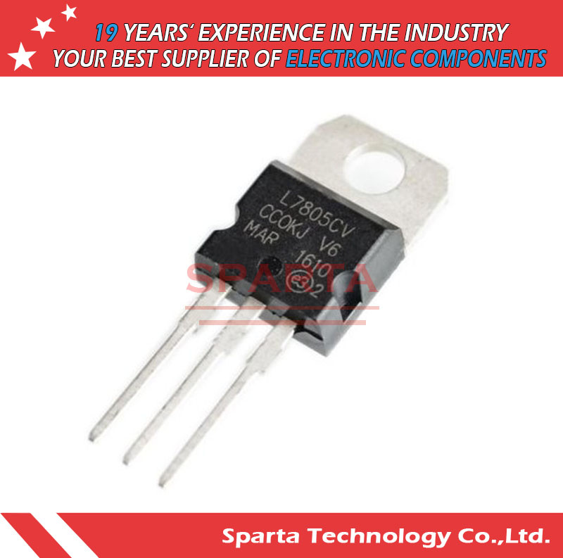 L7805 Linear Positive Fixed 1 Output 5V 1.5A to-220fp Voltage Regulator IC