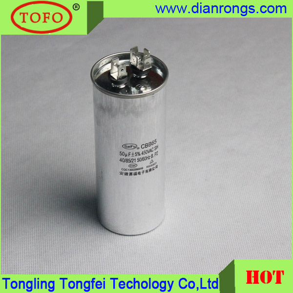 Vacuum Capacitors with 25UF 250V 440V Cbb65 Model