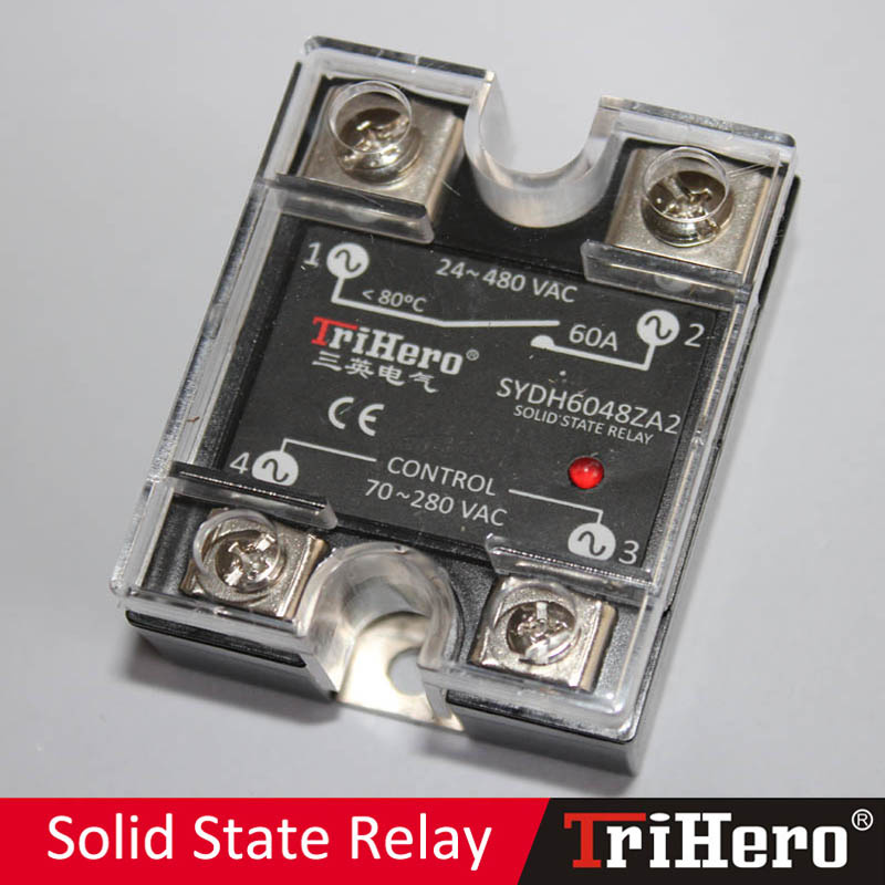 60A AC/AC Single Phase Solid State Relay SSR