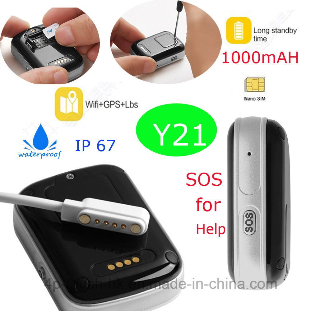 1000mAh Battery Mini GPS Tracker with IP67 Waterproof Y21