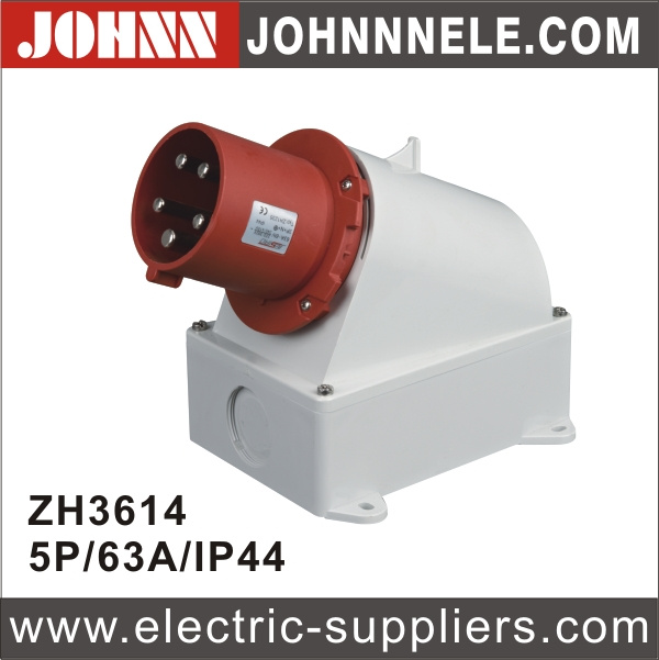 IP44 5p 63A Surface Mounted Plug for Industrial with Ce Certification
