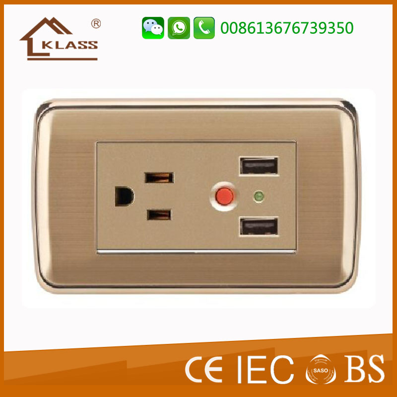 5V 2.1A Us USB Wall Socket and Plug