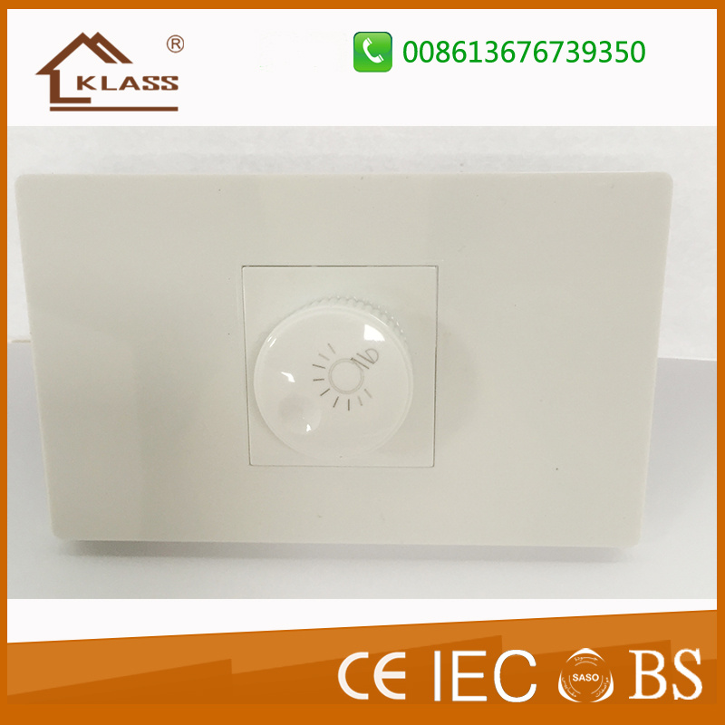 High Quality PC BS Standard 1 Gang 1000W Dimmer Switch
