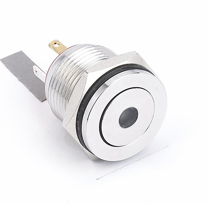 16mm DOT-Illuminated Hyperplane Flat Round Momentary Metal Push Button Switch
