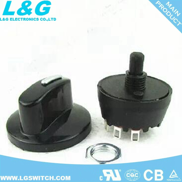 1 Pole 4 Position 6mm Shaft Dia Selector Rotary Switch