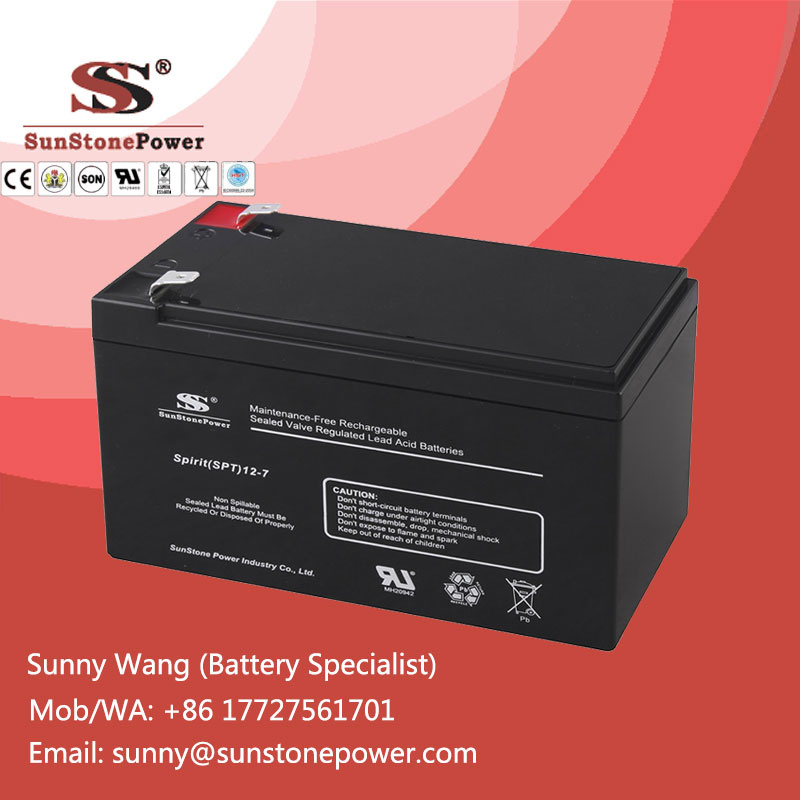 Solar Street Light AGM VRLA 12V 7ah Deep Cycle UPS Battery