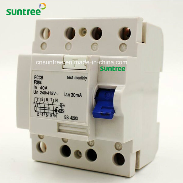 4p 40A 30mA Residual Current Circuit Breaker