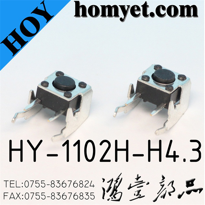 Environmental Protection 2pin Side Button Vertical Tact Switch with Registration Mast