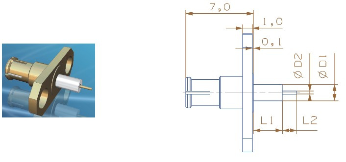 SMP Type Female 2 Hole Flange Mount Connector 04