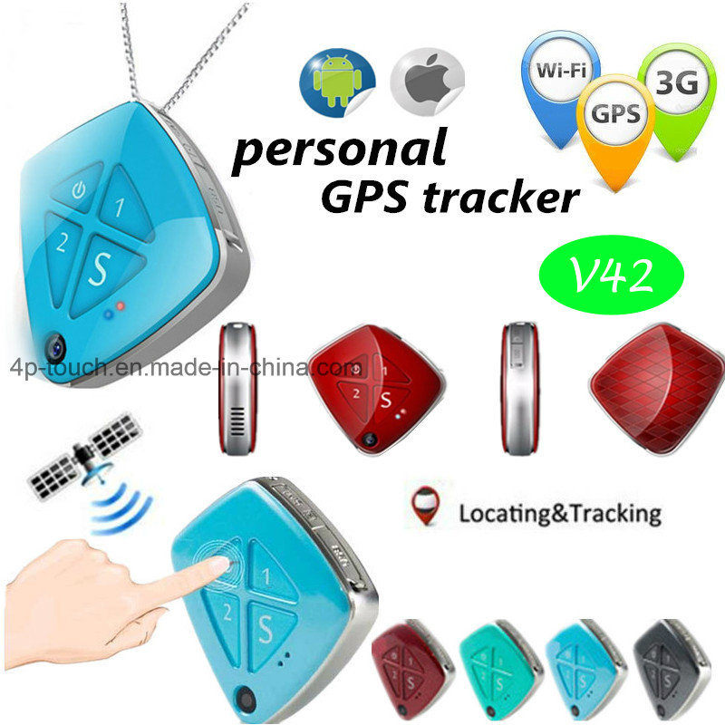 3G/WiFi Sos Button Personal GPS Tracker with Camera V42