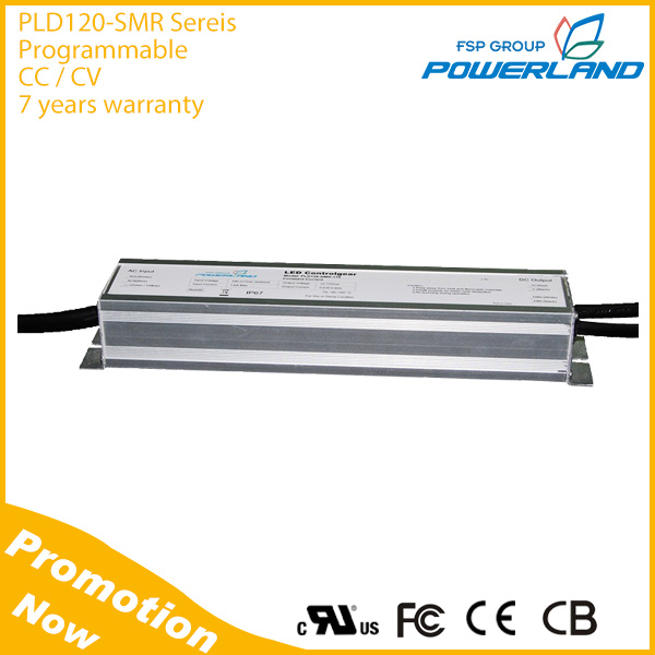 120W 0-10V/Rset/PWM/Clock Dimming Programmable LED Driver with 7 Years Warranty
