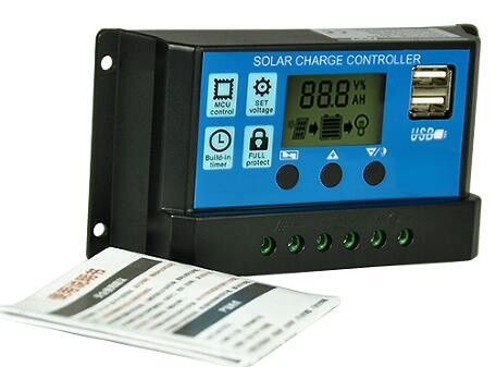 S-10A Model 12V 24V 10A MPPT PWM Solar Charge Controller with 2 USB
