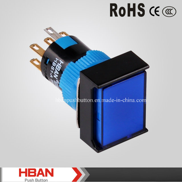 Rectangular on-off Plastic Push Button Switch