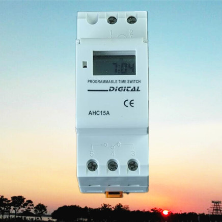 DIN-Rail Weekly Programmable Electronic Digital Timer (AHC15A)