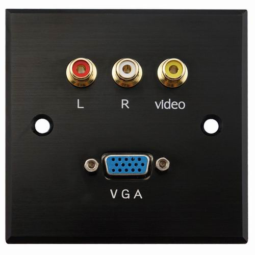 Aluminum AV Wall Socket, Face Plate (9.2079)