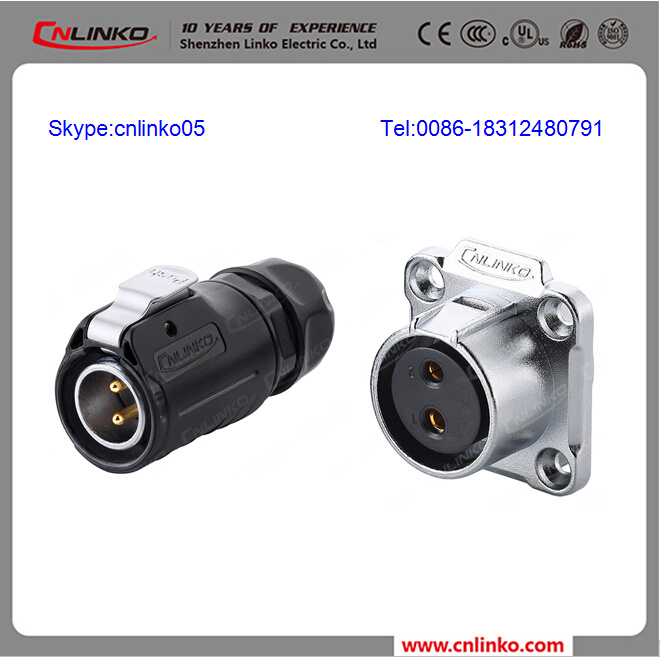 Waterproof IP67 UL94-V0 2 Pin Connector /Circular Connector
