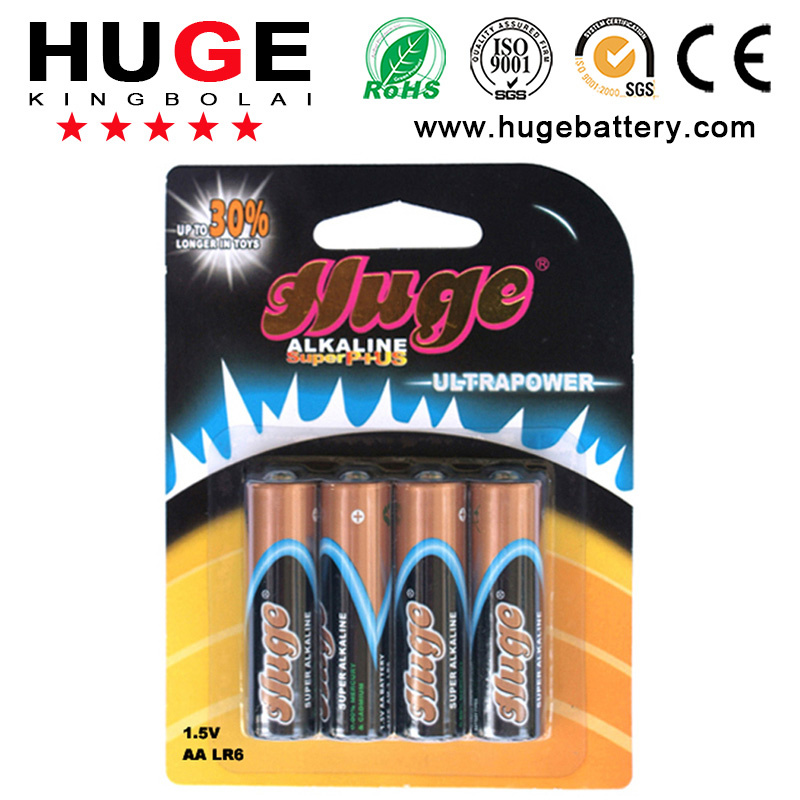 Lr6 AA Super Alkaline Battery with High Quality