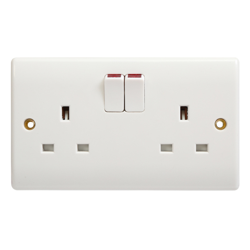 Double 13A Bakelite 1 Gang Switch Socket