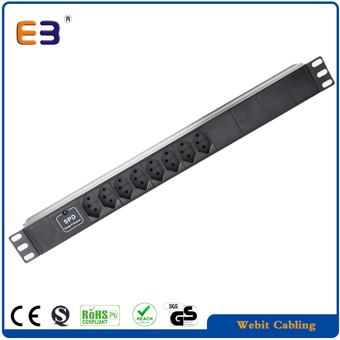 PDU 1u 19inch Network Cabinet Mount Swiss Power Distribution Strip Unit