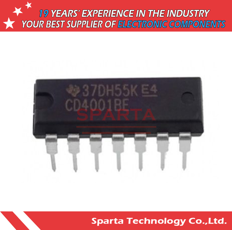 CD4001be 4 Channel 14-Pdip Nor Gate IC