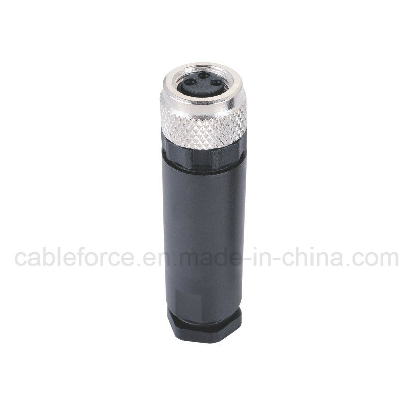 M8 3pin Female Field Wire-Able Assembly Connector