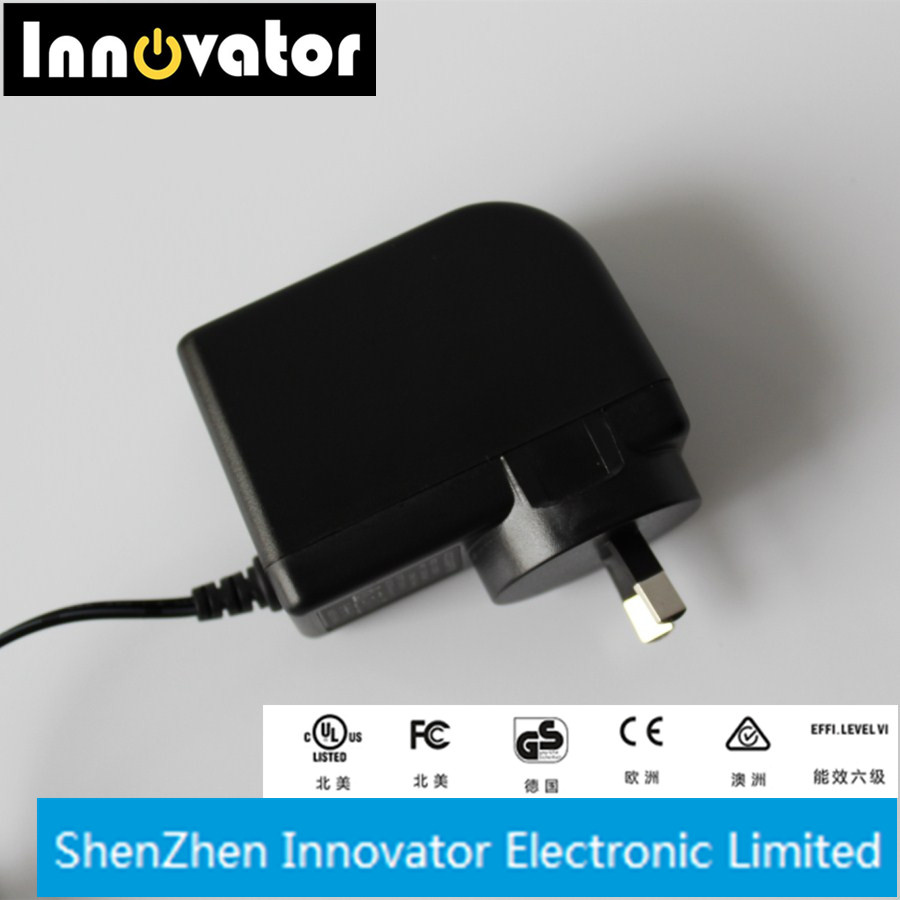 Efficiency 24W 12V 2A Plug in Type Power Adapter for Audio, Certified by Rcm