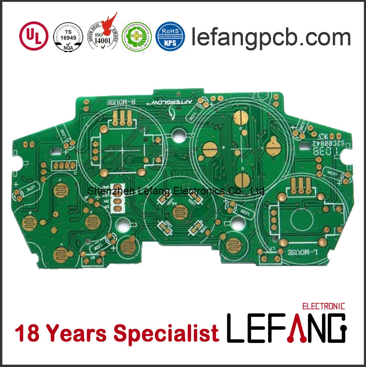 1.6mm 4 Layer Enig PCB Printed Circuit Board