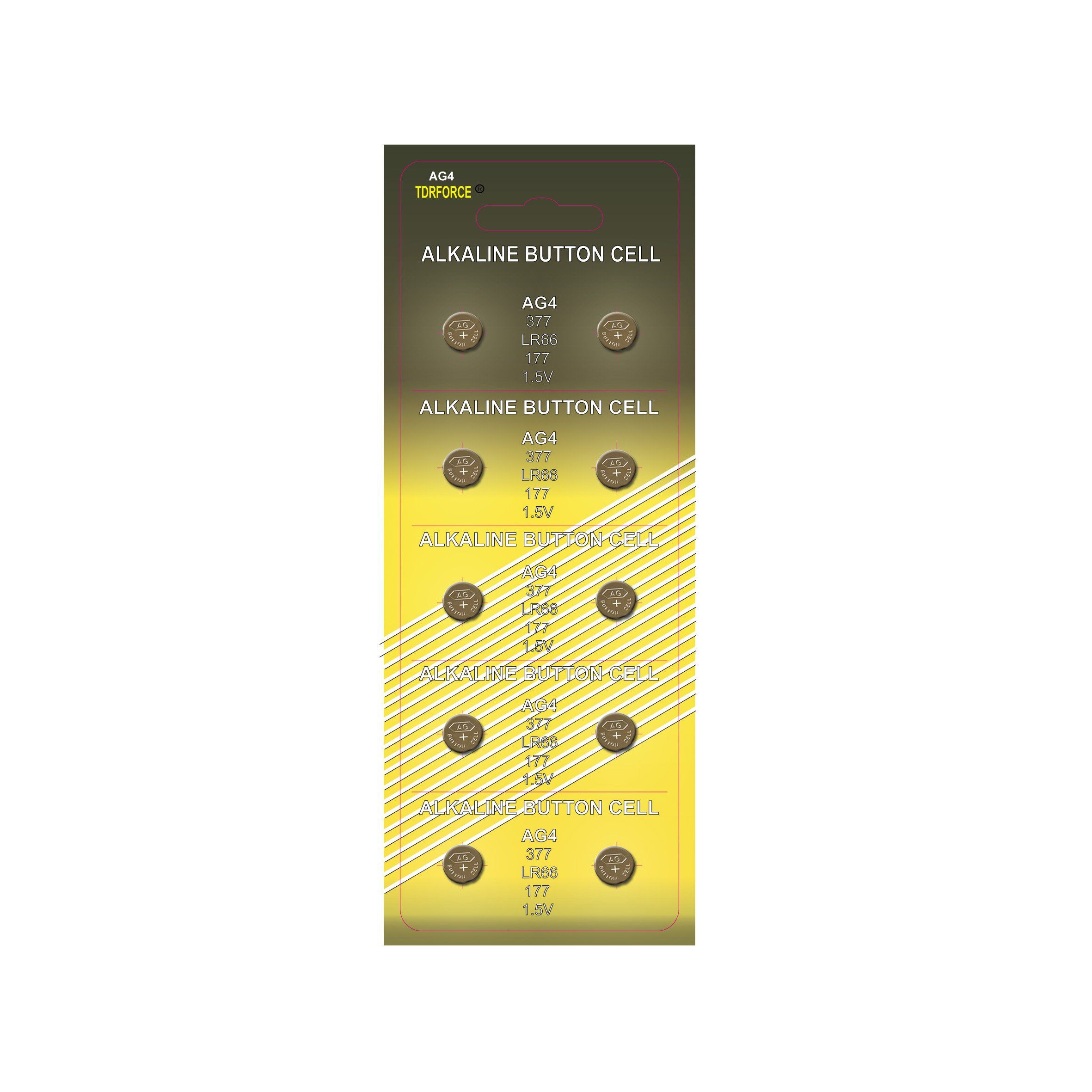 1.5V	 Mercury Free Alkaline Button Cell Battery for Watch (AG4/LR626)