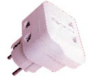 Two Round Pins Socket Adapter Adaptor ABS Plug (Y010)