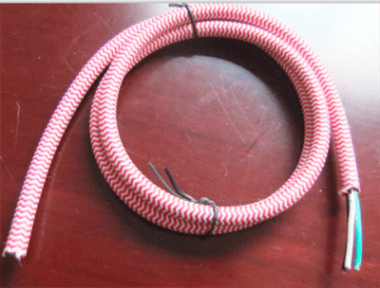Textile Braided Fabric Power Cord Cable Set