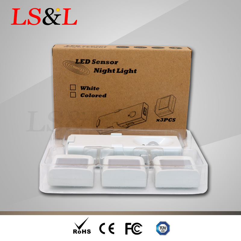 Human Infrared Sensor LED Night Light Power Supply by Battery