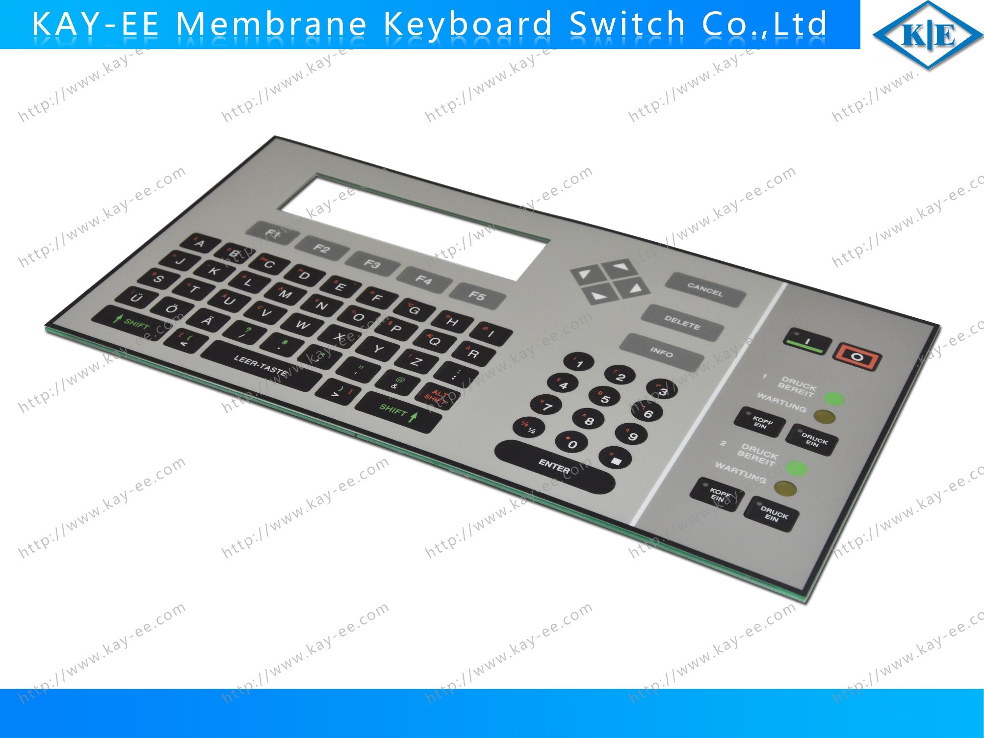0.4mm PCBA SMT Membrane Keyboard with Kingbright LEDs