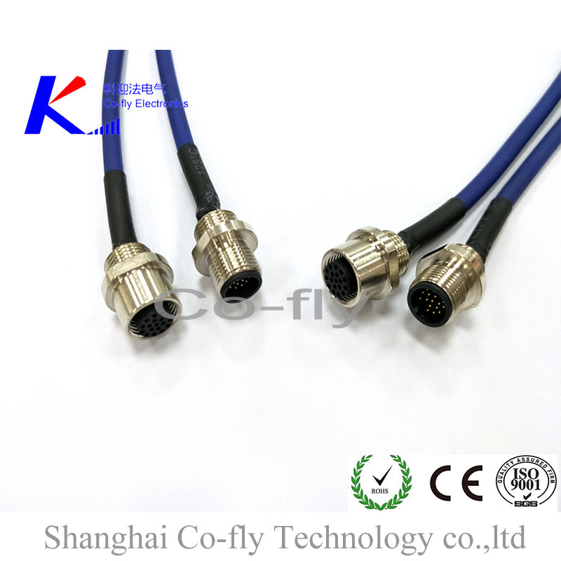 a Coding Sensor Aviation Calbe M12 17 Pins Straight Female Socket Connector