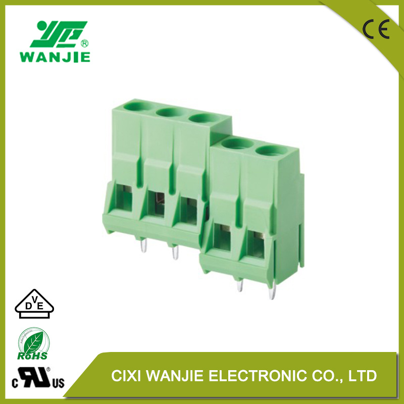 PCB Terminal Block Screw Connector with High Volatage Wj636, Pitch 6.35mm