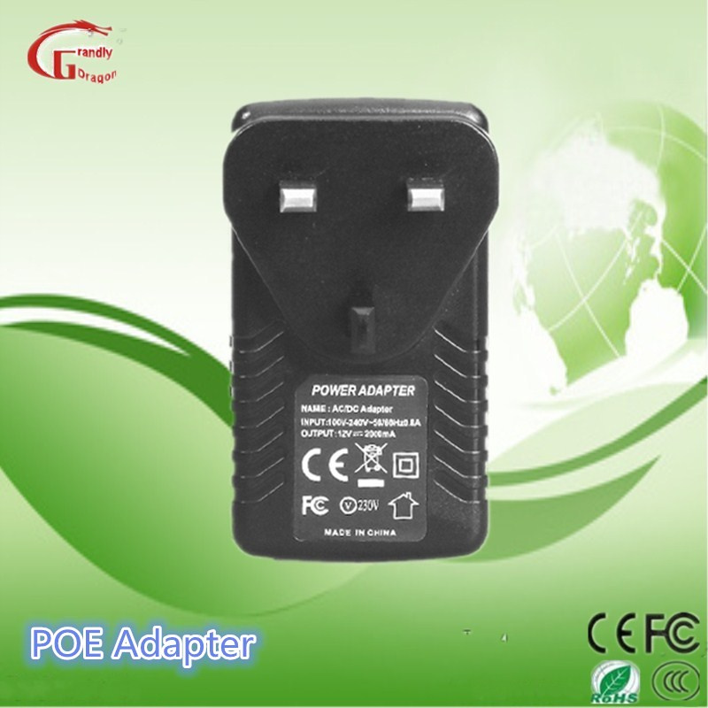 AC/DC Poe Power Adaptor Ethernet Network Adapter 24V 1A